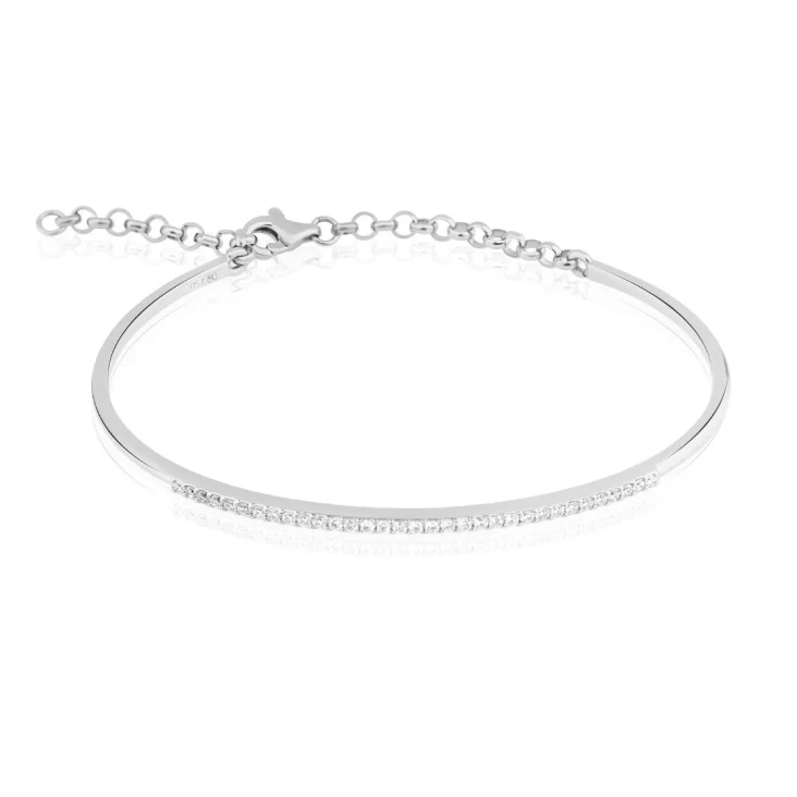 Bracelet Excellence Or gris 750/1000 & Diamants
