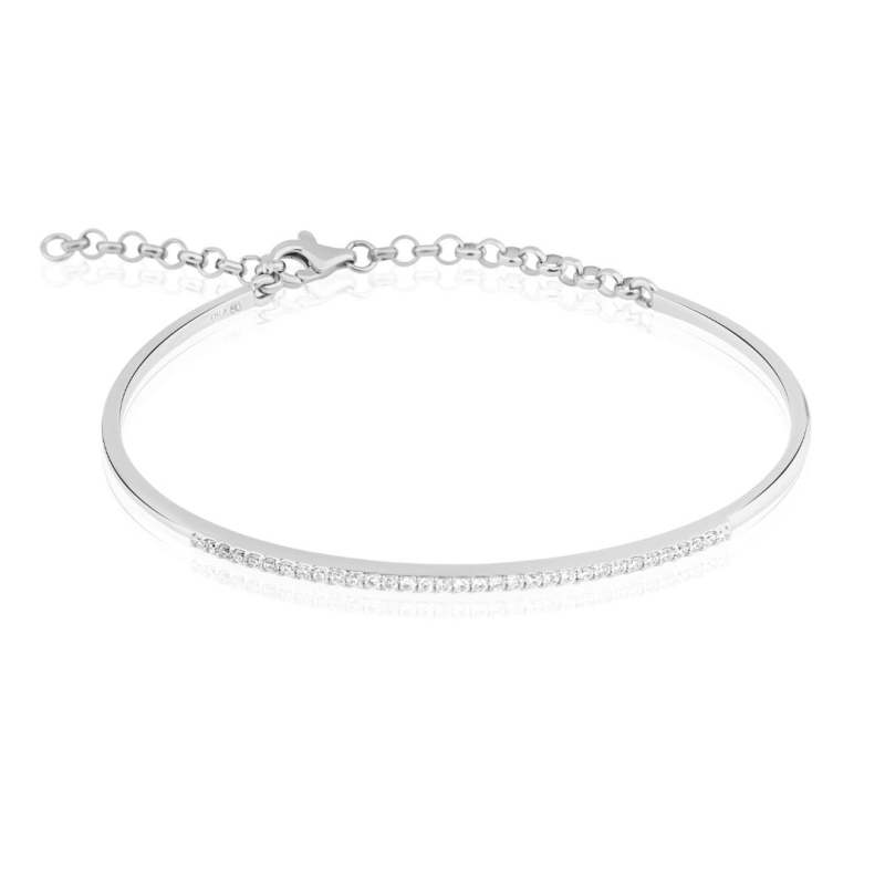 Bracelet Excellence Or gris 750/1000 & Diamants