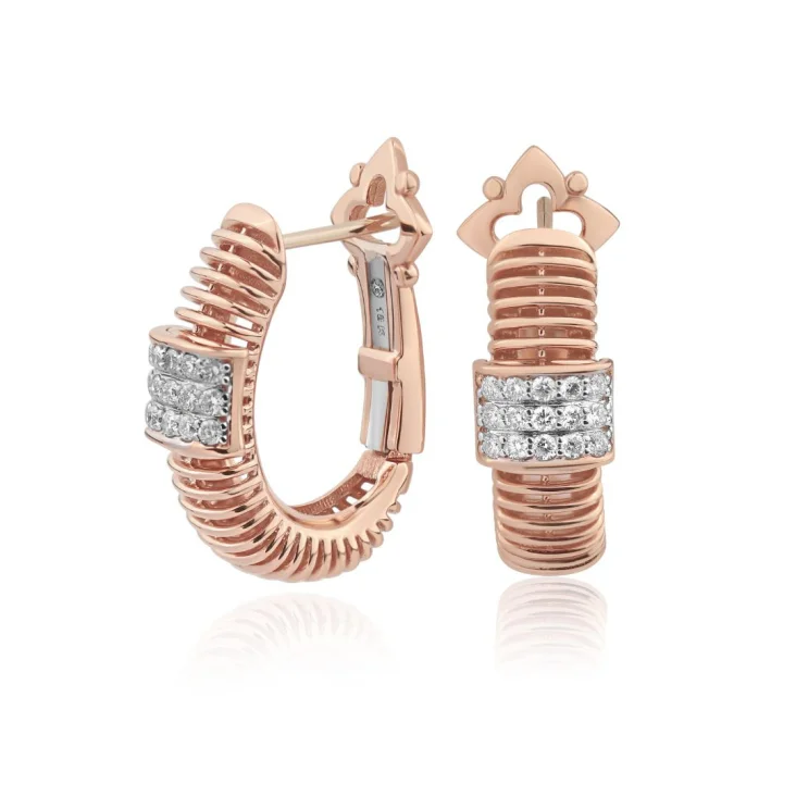 CRÉOLES EXCELLENCE OR ROSE 750/1000 & DIAMANTS