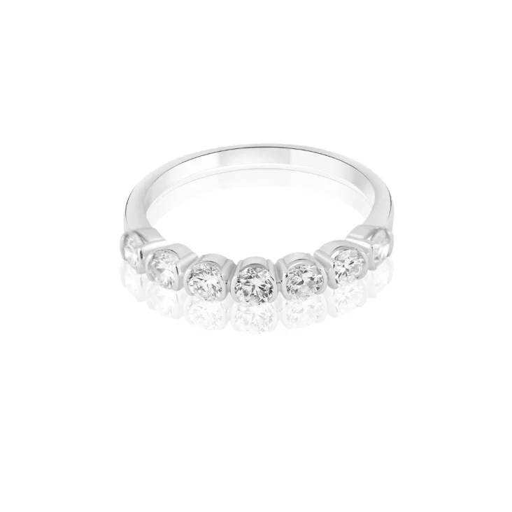 Demi alliance Excellence Or gris 750/1000 & Diamant