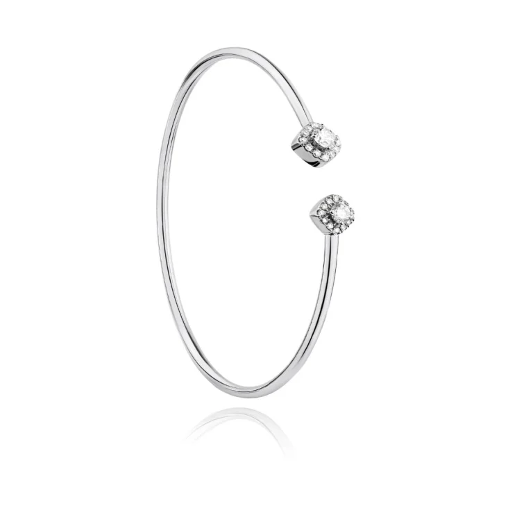 Bracelet Jonc Excellence Or gris 750/1000 & Diamants 2