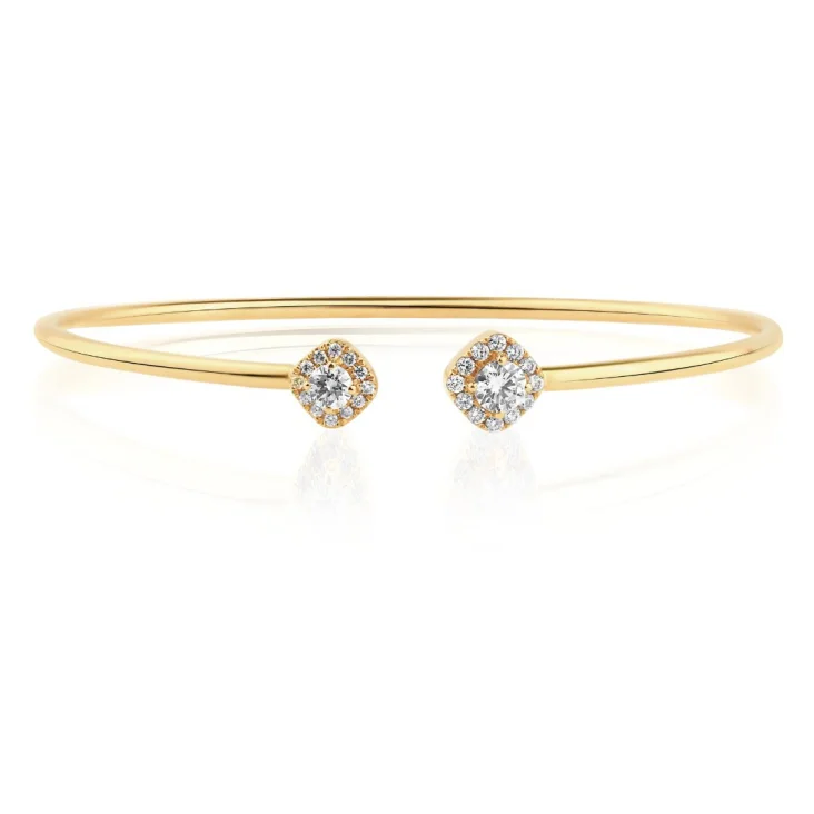 Bracelet Jonc Excellence Or jaune 750/1000 & Diamants