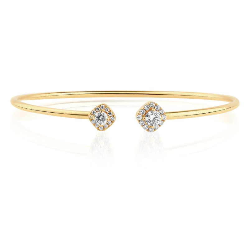 Bracelet Jonc Excellence Or jaune 750/1000 & Diamants