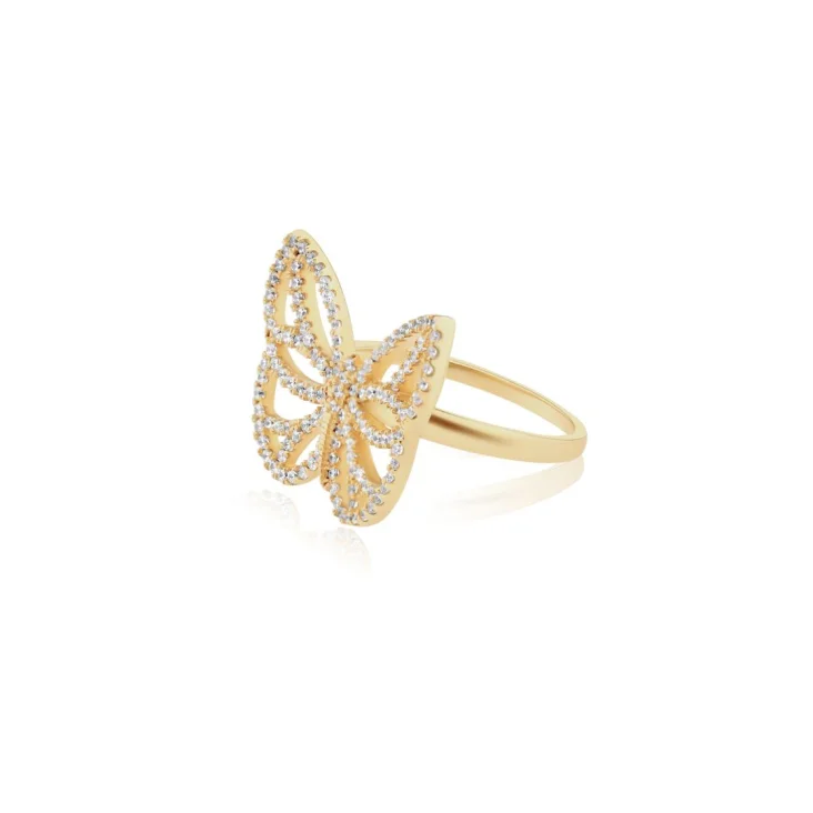 Bague Papillon Excellence Plaqué Or 18K 3Mic 2