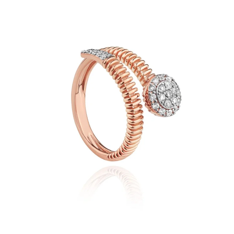 Bague marguerite Excellence Or rose 750/1000 & Diamants