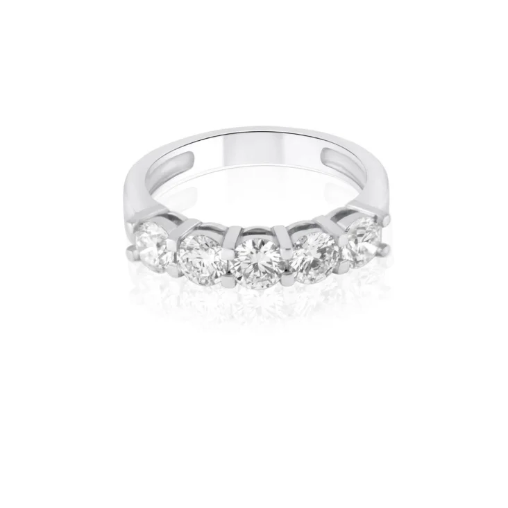Demi alliance Excellence Or gris 750/1000 & Diamant