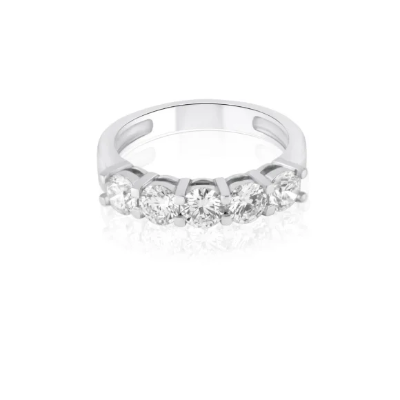 Demi alliance Excellence Or gris 750/1000 & Diamant