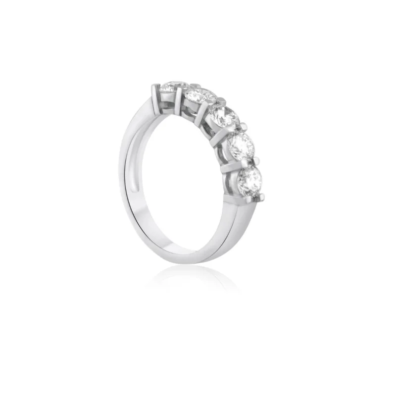 Demi alliance Excellence Or gris 750/1000 & Diamant