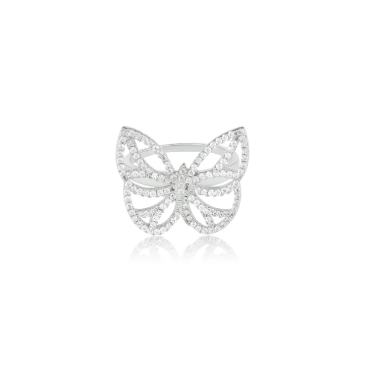 Bague Papillon Excellence Argent 925 Rh