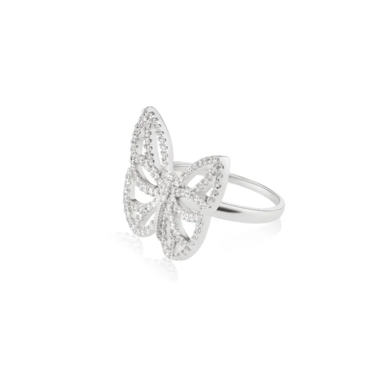 Bague Papillon Excellence Argent 925 Rh Bague Papillon Excellence Argent 925 Rh