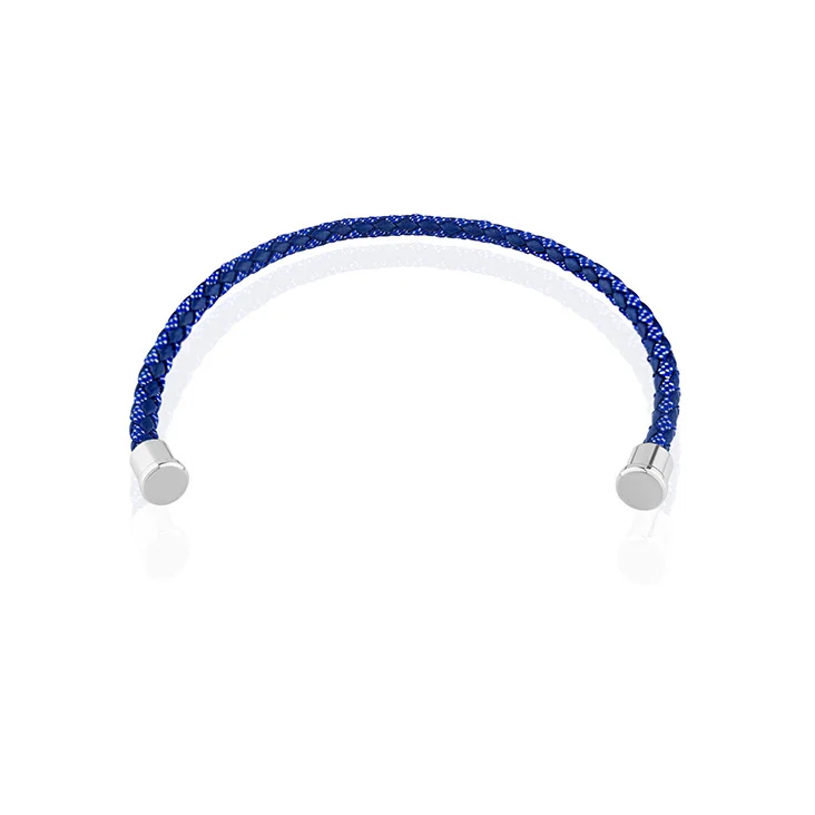 Cuir bleu 4mm Excellence Caméléon Acier 316L W