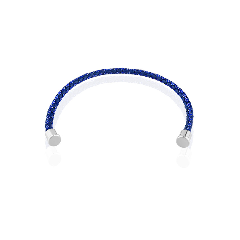 Cuir bleu 4mm Excellence Caméléon Acier 316L W
