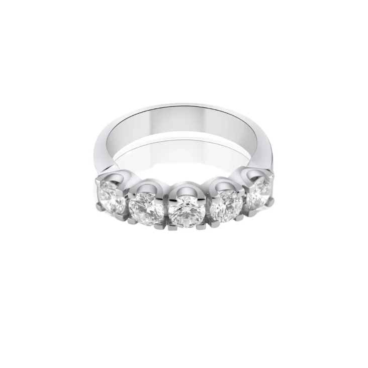 Demi alliance Excellence Or gris 750/1000 & Diamant