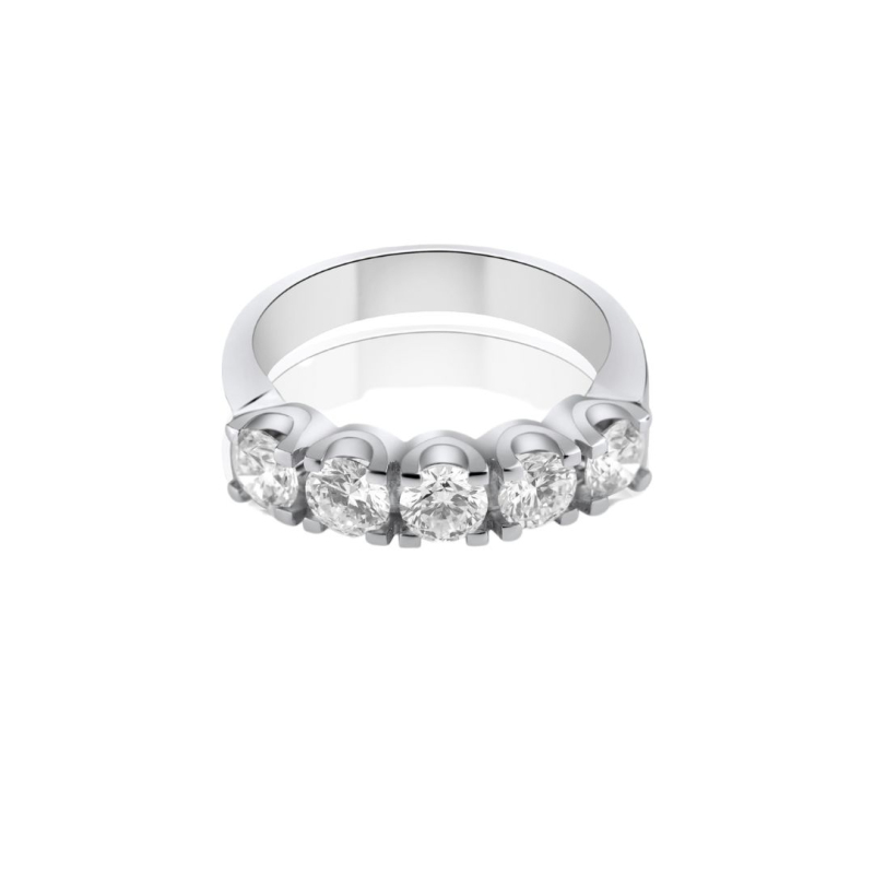 Demi alliance Excellence Or gris 750/1000 & Diamant