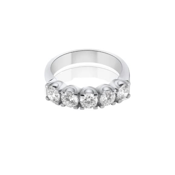 Demi alliance Excellence Or gris 750/1000 & Diamant