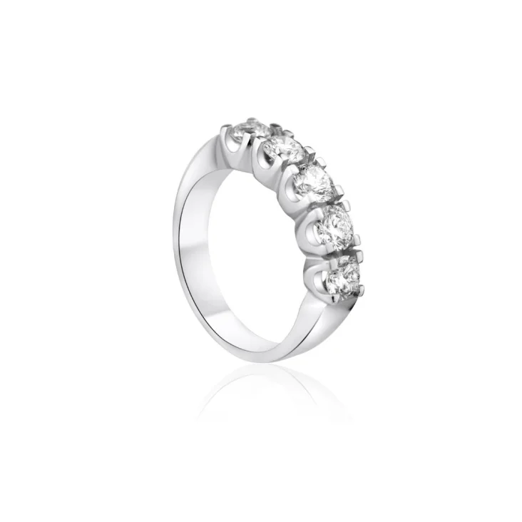Demi alliance Excellence Or gris 750/1000 & Diamant 2