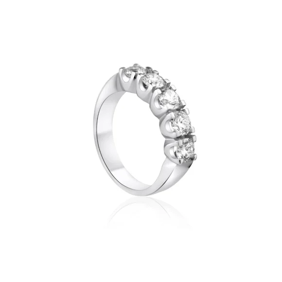 Demi alliance Excellence Or gris 750/1000 & Diamant