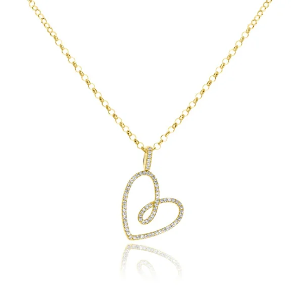Pendentif Coeur Excellence Or jaune 750/1000 & Diamants