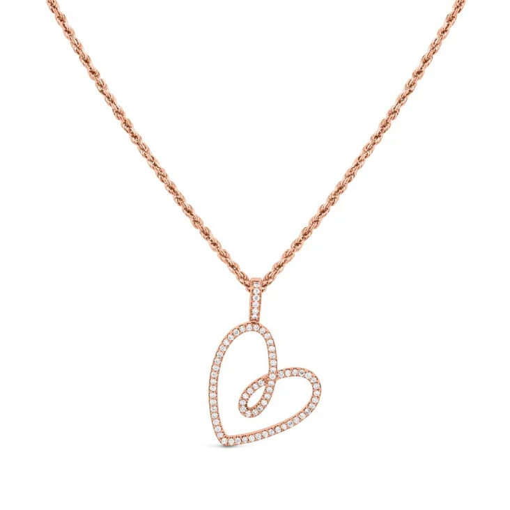 Pendentif Cœur Excellence Or rose 750/1000 2