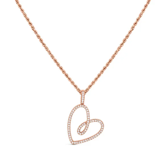 Pendentif Coeur Excellence Or rose 750/1000