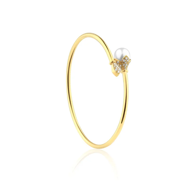 Bracelet jonc Or jaune 750/1000, Diamants & FWP 2