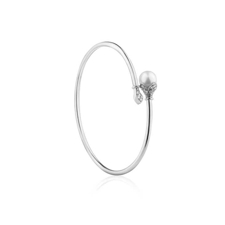 Bracelet jonc Or gris 750/1000, Diamants & FWP 2