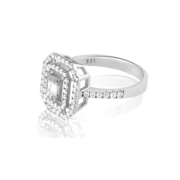 Bague Excellence Or gris 750/1000 & Diamants