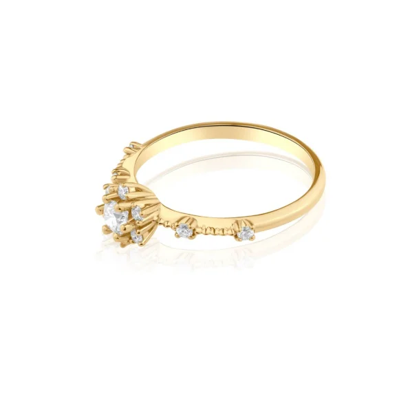 Bague marguerite Excellence Or jaune 750/1000 & Diamants