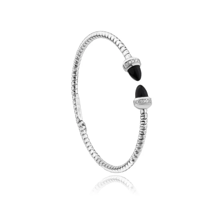 Bracelet Excellence Or gris 750/1000, Diamants & Onyx 2