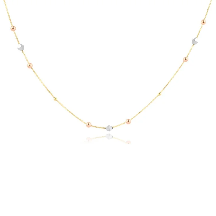 Collier Excellence Or tricolore 750/1000