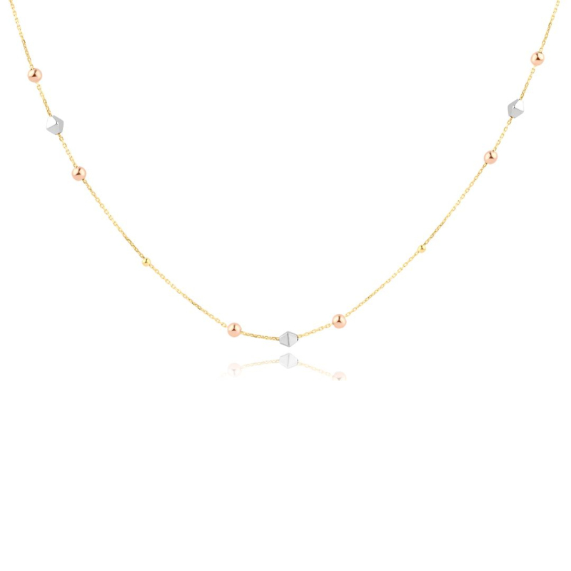 Collier Excellence Or tricolore 750/1000