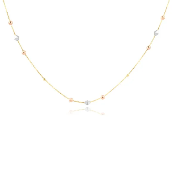 Collier Excellence Or tricolore 750/1000
