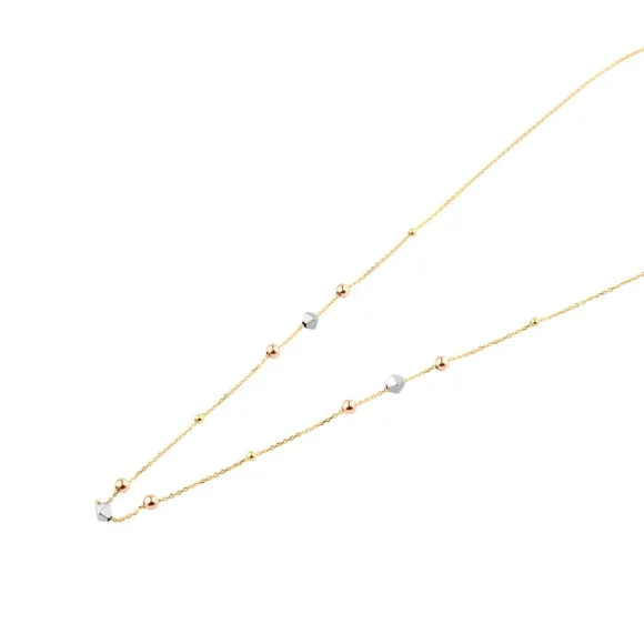 Collier Excellence Or tricolore 750/1000
