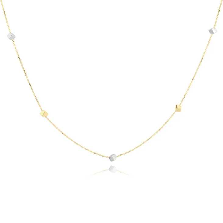 Collier Excellence Or bicolore 750/1000