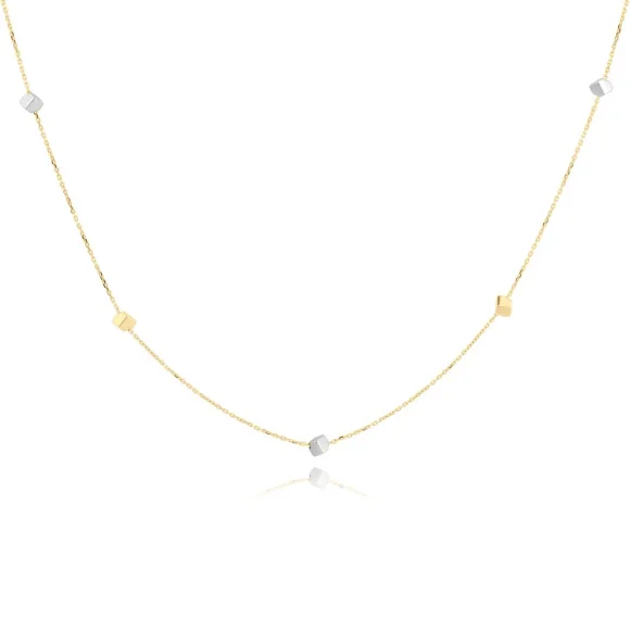 Collier Excellence Or bicolore 750/1000