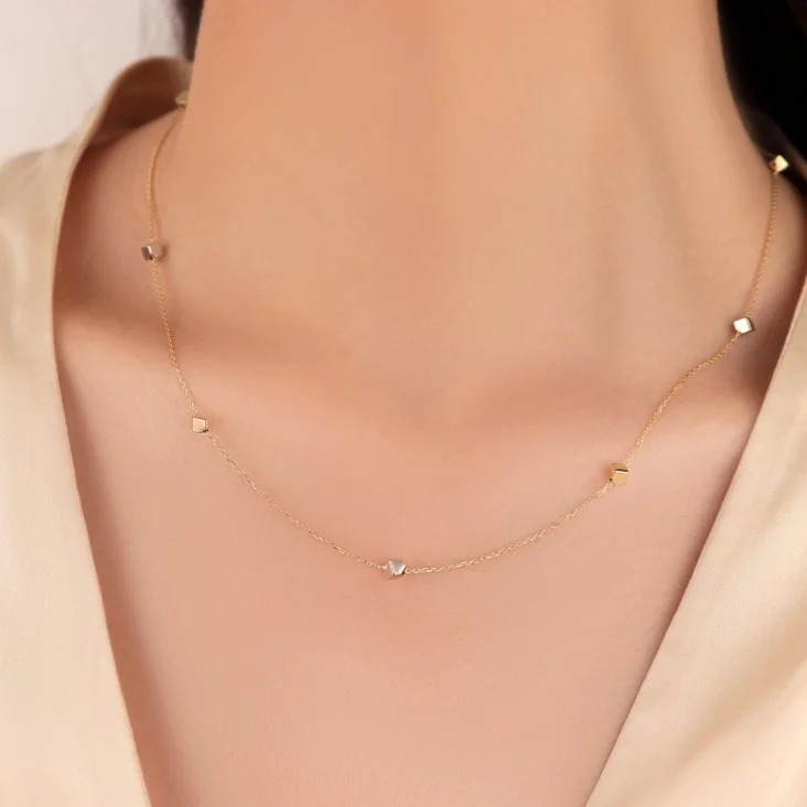 Collier Excellence Or bicolore 750/1000 2