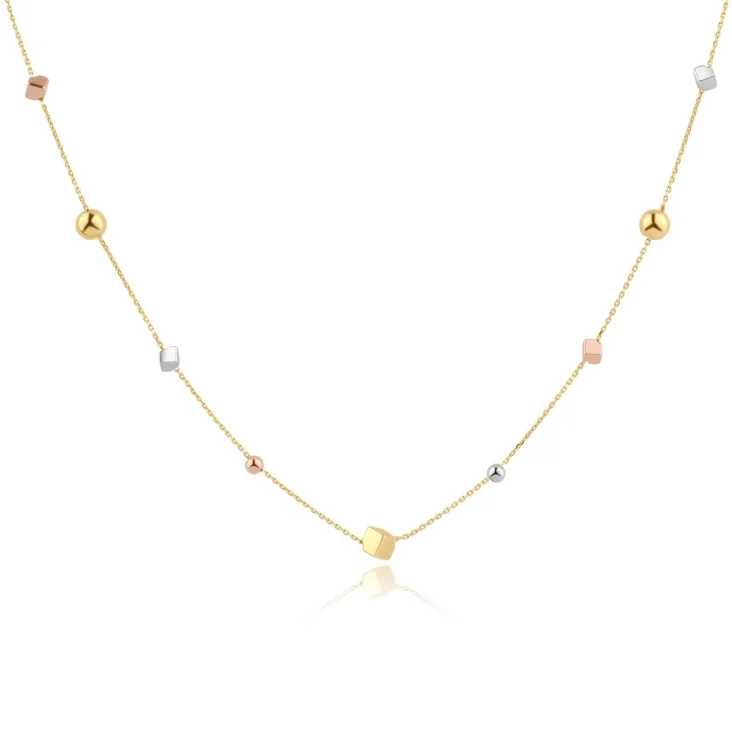 Collier Excellence Or tricolore 750/1000