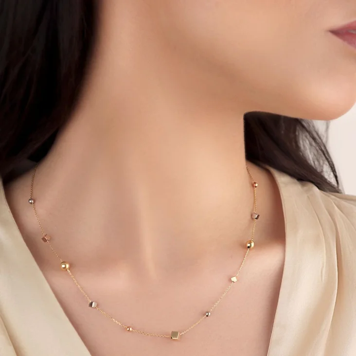 Collier Excellence Or tricolore 750/1000 2