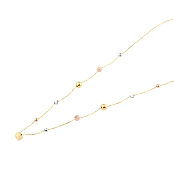 Collier Excellence Or tricolore 750/1000