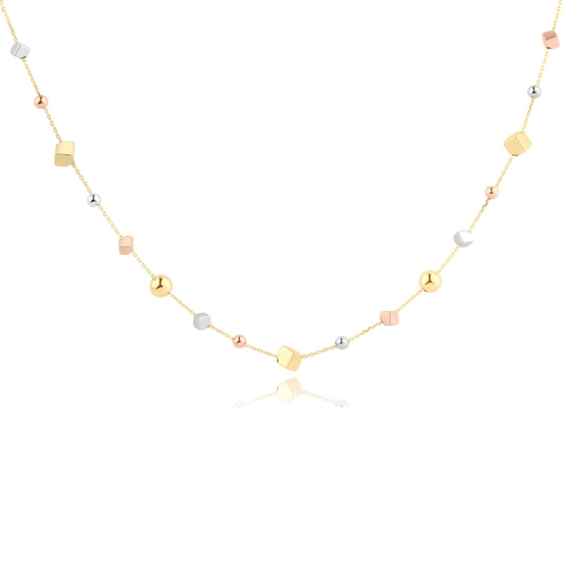 Collier Excellence Or tricolore 750/1000