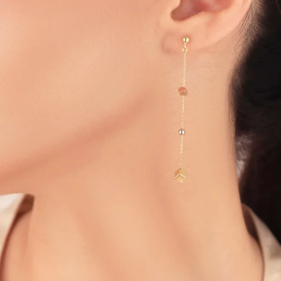 Boucles Excellence Or tricolore 750/1000