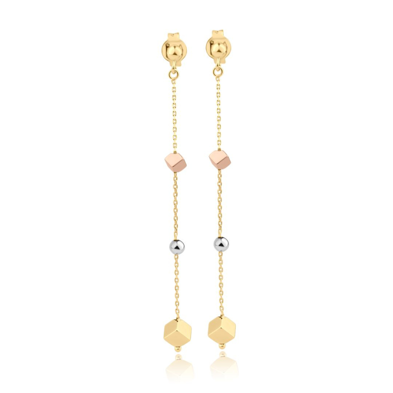 Boucles Excellence Or tricolore 750/1000