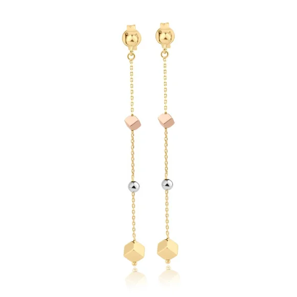 Boucles Excellence Or tricolore 750/1000