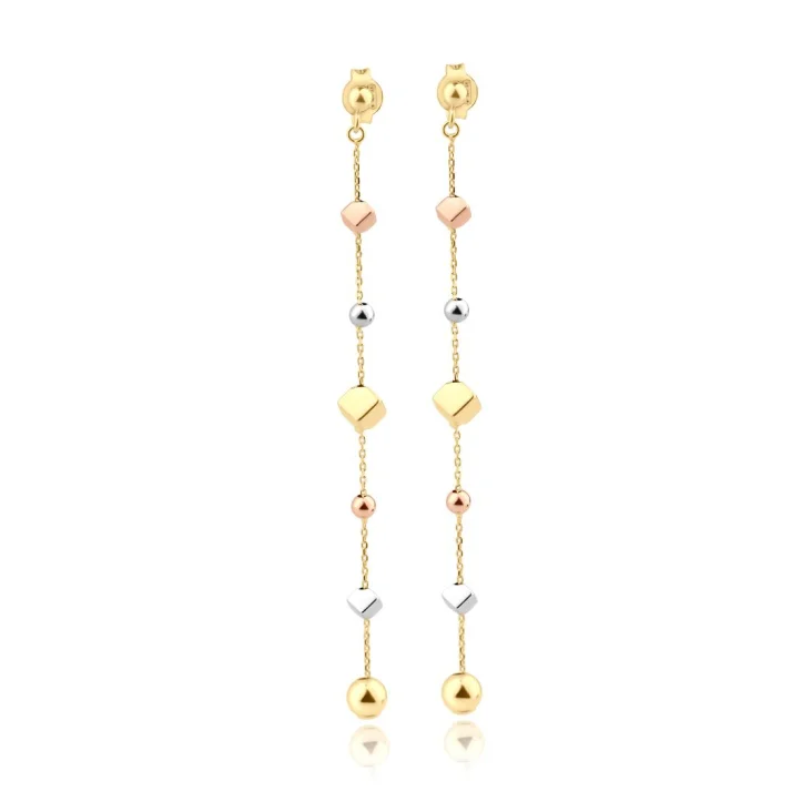 Boucles Excellence Or tricolore 750/1000