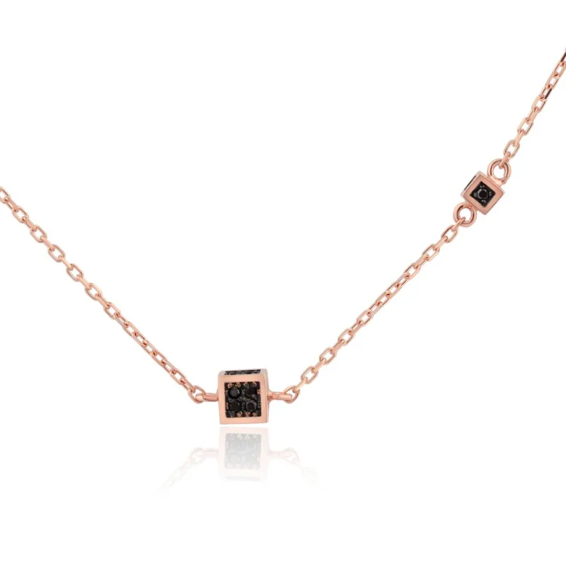 Collier cubes Excellence Or rose... Collier cubes Excellence Or rose...