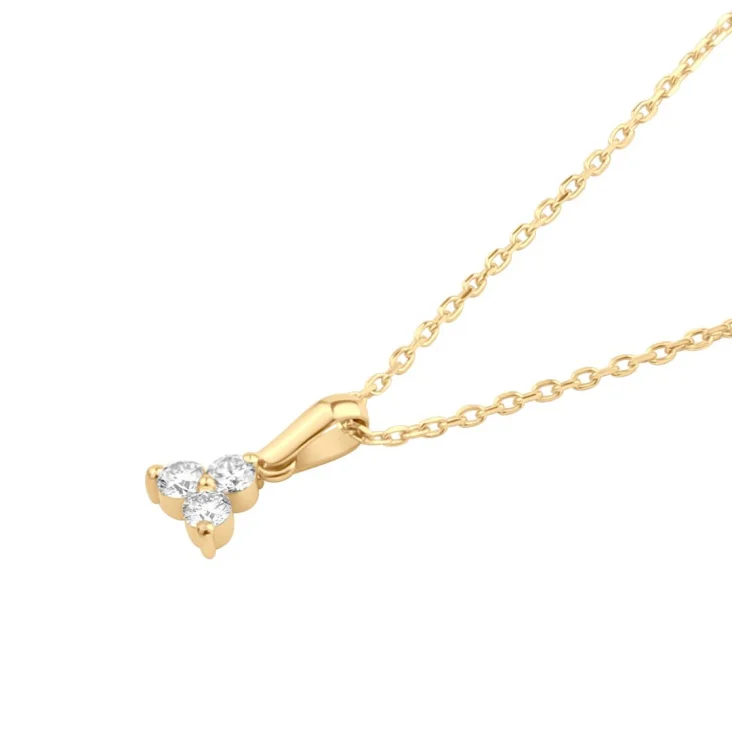 Pendentif trèfle Excellence Or jaune 750/1000 & Diamants 2