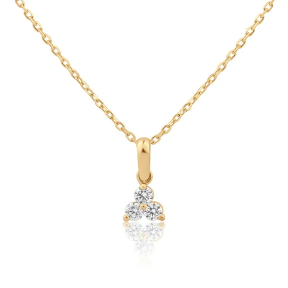 Pendentif trèfle Excellence Or jaune 750/1000 & Diamants
