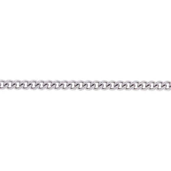 Chaîne gourmette Excellence en argent 925 rhodié en gris .