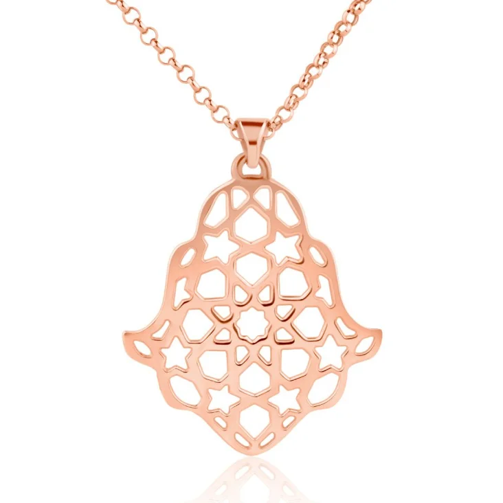 Pendentif Khmissa Excellence Or rose 750/1000