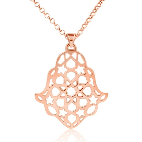Pendentif Khmissa Excellence Or rose 750/1000
